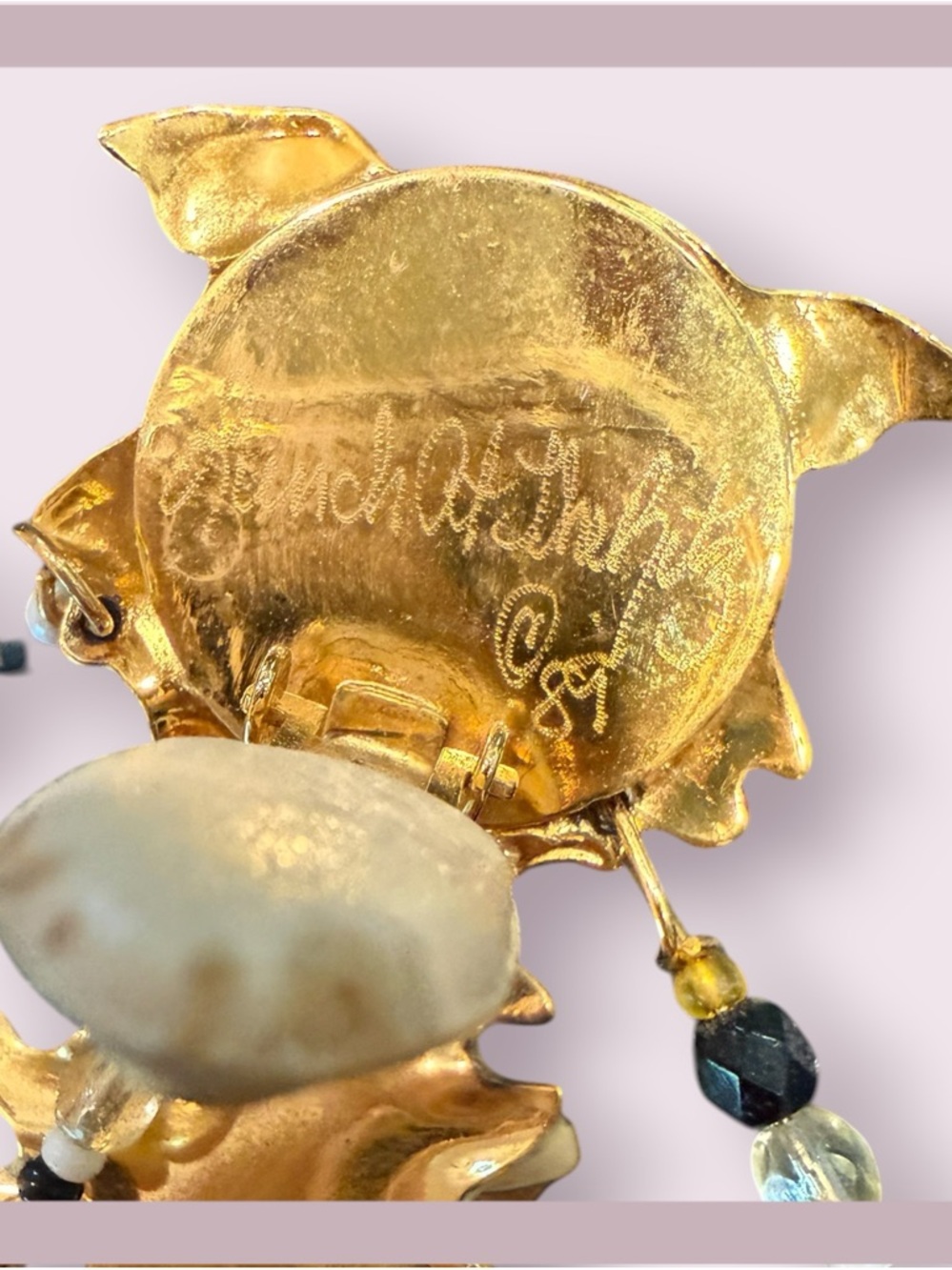Vintage 1989 Lunch At The Ritz Carte Du Jour “Zoo” Clip On Earrings - Picture 7 of 10